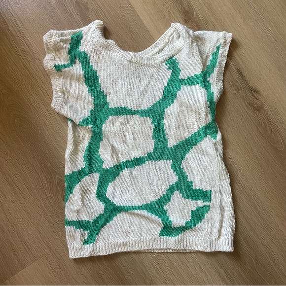 Vintage Funky Patterned Knit Sweater Vest - Picture 1 of 3